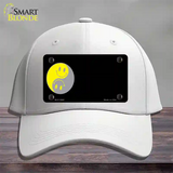 Yin Yang Smiley Offset Novelty License Plate Hat Cotton / White