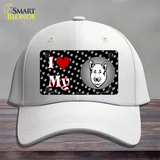 I Love My Akita Novelty License Plate Hat Cotton / White