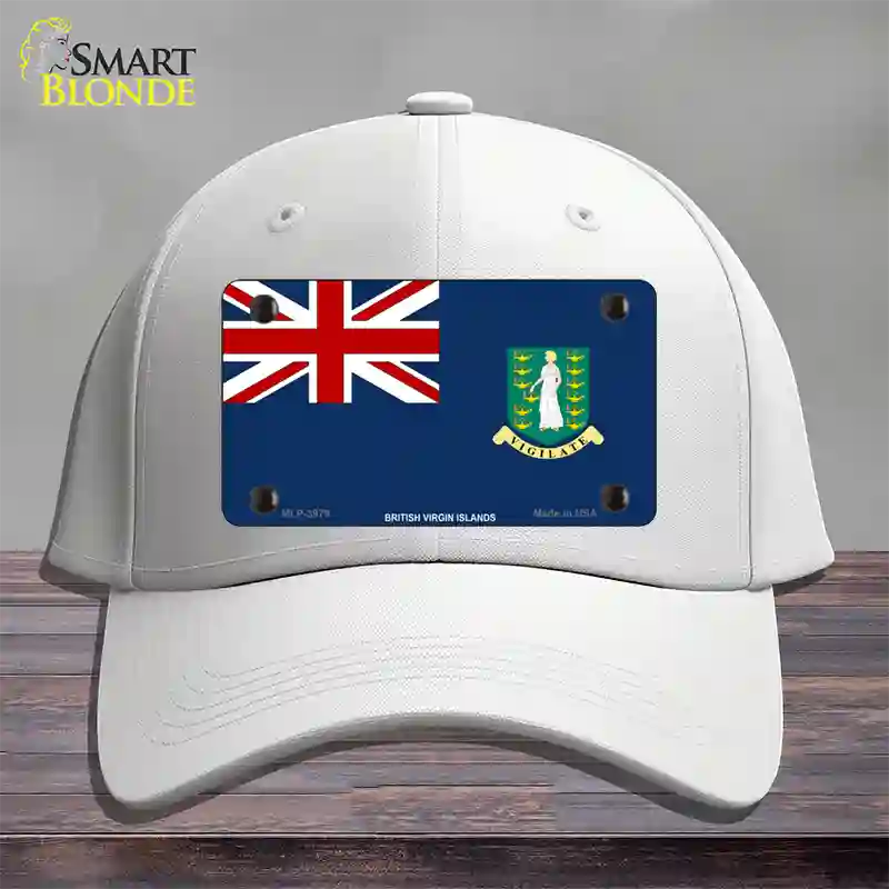 British Virgin Islands Flag Novelty License Plate Hat Cotton / White