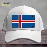 Iceland Flag Novelty License Plate Hat Cotton / White