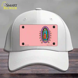 Virgin Mary Pink Novelty License Plate Hat Cotton / White