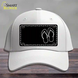 Flip Flops Offset Novelty License Plate Hat Cotton / White