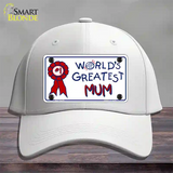 Worlds Greatest Mum Novelty License Plate Hat Cotton / White