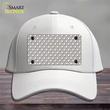 Grey Polka Dot Novelty License Plate Hat Cotton / White
