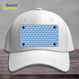 Light Blue Polka Dot Novelty License Plate Hat Cotton / White