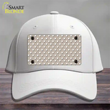 Tan Polka Dot Novelty License Plate Hat Cotton / White