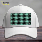 Mint Black Houndstooth Novelty License Plate Hat Cotton / White