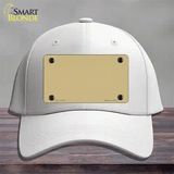 Gold Solid Novelty License Plate Hat Cotton / White