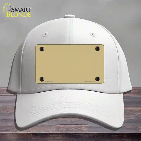 Gold Solid Novelty License Plate Hat Cotton / White