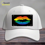 Lips Novelty License Plate Hat Cotton White