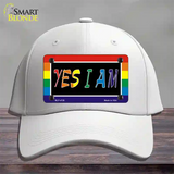 Yes I Am Novelty License Plate Hat Cotton White