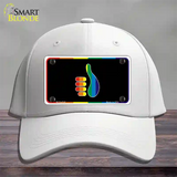 Thumbs Up Novelty License Plate Hat Cotton White
