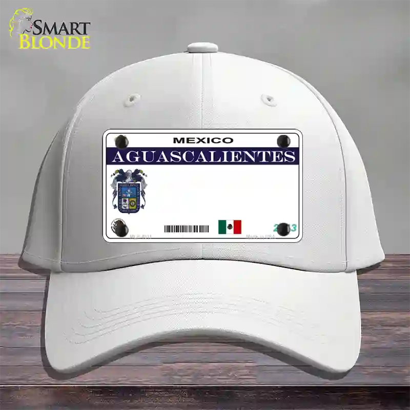 Aguascalientes Mexico Novelty License Plate Hat Cotton / White