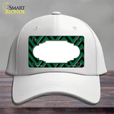 Green Black Chevron Scallop Novelty License Plate Hat Cotton / White