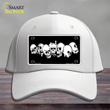 Skulls Novelty License Plate Hat Cotton / White