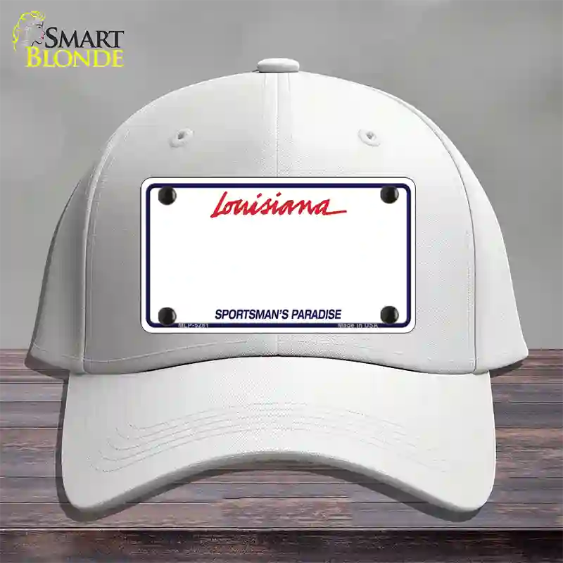 Louisiana Sportsman Blank Plate Novelty License Plate Hat Cotton / White