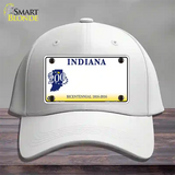 Indiana State Bicentennial Novelty License Plate Hat Cotton / White