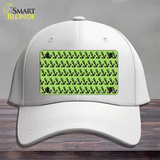 Lime Green Black Anchor Novelty License Plate Hat Cotton / White