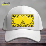 Yellow Black Anchor Yellow Heart Center Novelty License Plate Hat Cotton / White