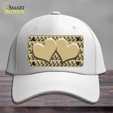 Gold Black Anchor Gold Heart Center Novelty License Plate Hat Cotton / White