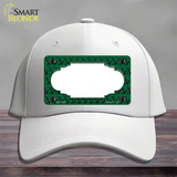 Green Black Anchor Scallop Center Novelty License Plate Hat Cotton / White