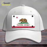 California State Flag Novelty License Plate Hat Cotton / White