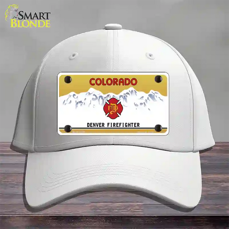 Denver Fire Fighter Novelty License Plate Hat Cotton / White