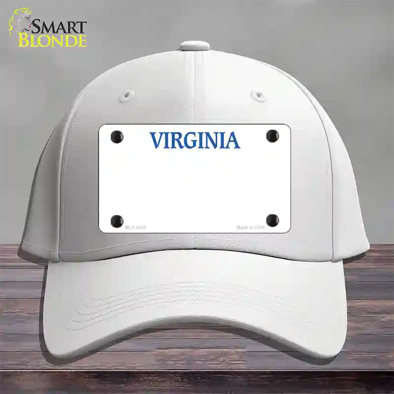 Virginia Old Dominion Blank Novelty License Plate Hat Cotton / White