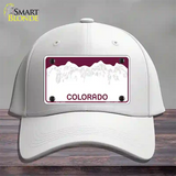 Colorado State Blank Novelty License Plate Hat Cotton / White