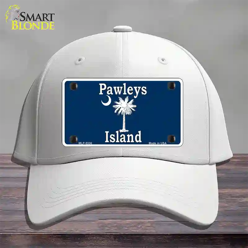 Pawleys Island Blue Novelty License Plate Hat Cotton / White