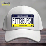 Pittsburgh Pennsylvania State Novelty License Plate Hat Cotton / White