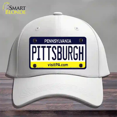 Pittsburgh Pennsylvania State Novelty License Plate Hat Cotton / White