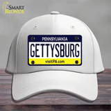 Gettysburg Pennsylvania State Novelty License Plate Hat Cotton / White