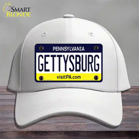 Gettysburg Pennsylvania State Novelty License Plate Hat Cotton / White