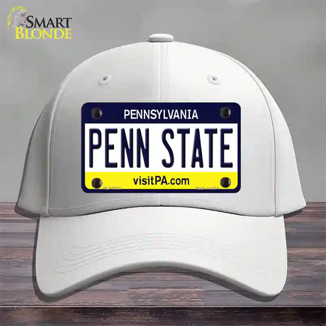 Penn State Pennsylvania State Novelty License Plate Hat Cotton / White