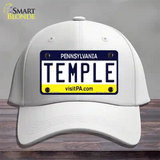 Temple Pennsylvania State Novelty License Plate Hat Cotton / White