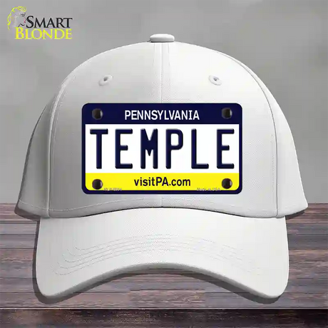 Temple Pennsylvania State Novelty License Plate Hat Cotton / White