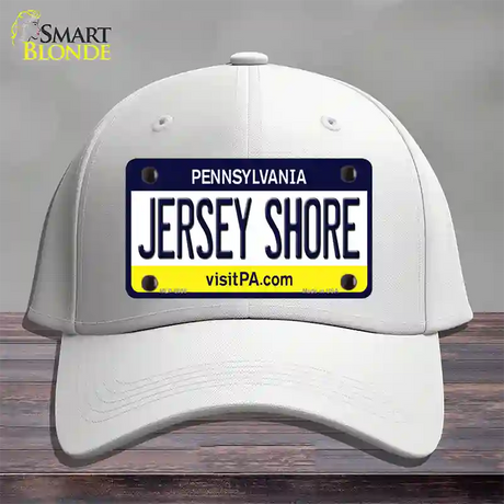 Jersey Shore Pennsylvania State Novelty License Plate Hat Cotton / White