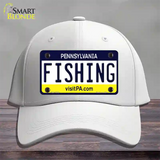 Fishing Pennsylvania State Novelty License Plate Hat Cotton / White