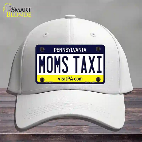Moms Taxi Pennsylvania State Novelty License Plate Hat Cotton / White