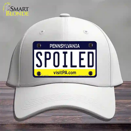 Spoiled Pennsylvania State Novelty License Plate Hat Cotton / White