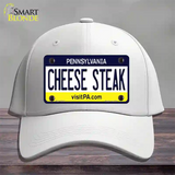 Cheese Steak Pennsylvania State Novelty License Plate Hat Cotton / White