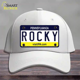 Rocky Pennsylvania State Novelty License Plate Hat Cotton / White