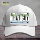 That Guy Michigan Novelty License Plate Hat Cotton / White