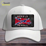 Confederate Keep It Flying Novelty License Plate Hat Cotton / White