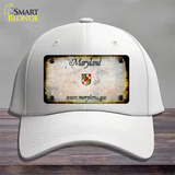 Maryland Rusty Blank Novelty License Plate Hat Cotton / White