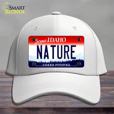 Nature Idaho Novelty License Plate Hat Cotton / White