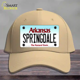 Springdale Arkansas Novelty License Plate Hat Cotton / Khaki