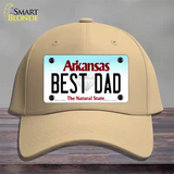 Best Dad Arkansas Novelty License Plate Hat Cotton / Khaki