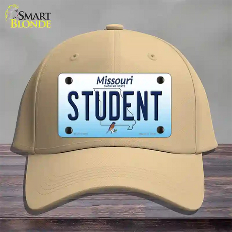 Student Missouri Novelty License Plate Hat Cotton / Khaki